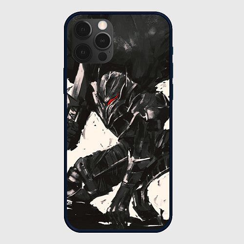 Чехол iPhone 12 Pro BERSERK ILLUSTRATION БЕРСЕРК / 3D-Черный – фото 1