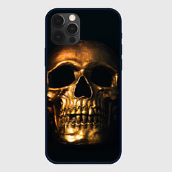 Чехол для iPhone 12 Pro Gold Skull, цвет: 3D-черный