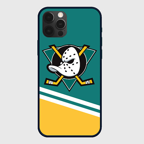 Чехол iPhone 12 Pro Анахайм Дакс, NHL / 3D-Черный – фото 1