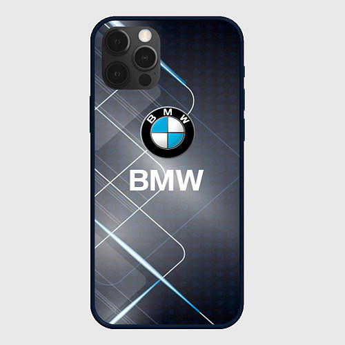 Чехол iPhone 12 Pro BMW Logo / 3D-Черный – фото 1