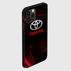 Чехол для iPhone 12 Pro Toyota Неоновые соты, цвет: 3D-черный — фото 2