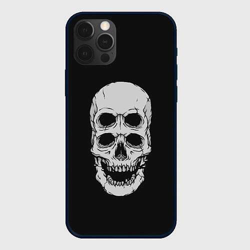 Чехол iPhone 12 Pro Terrible Skull / 3D-Черный – фото 1