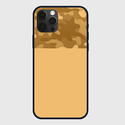 Чехол iPhone 12 Pro Песочный / 3D-Черный – фото 1