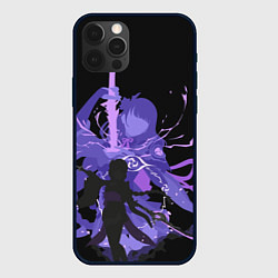 Чехол для iPhone 12 Pro Genshin Impact Raiden, цвет: 3D-черный