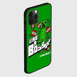 Чехол для iPhone 12 Pro LIKE A BOSS Minecraft Creepe, цвет: 3D-черный — фото 2