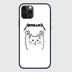 Чехол для iPhone 12 Pro Metallica Meowtallica, цвет: 3D-черный