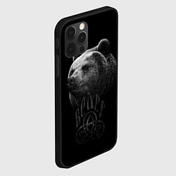 Чехол для iPhone 12 Pro ВЕЛЕС, Медведь, цвет: 3D-черный — фото 2