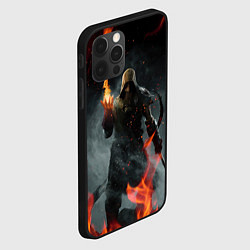 Чехол для iPhone 12 Pro TES SKYRIM DOVAHKIN FLAME ДРАКОНОРОЖДЕННЫЙ, цвет: 3D-черный — фото 2