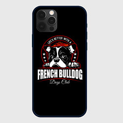 Чехол для iPhone 12 Pro Французский Бульдог French Bulldog, цвет: 3D-черный