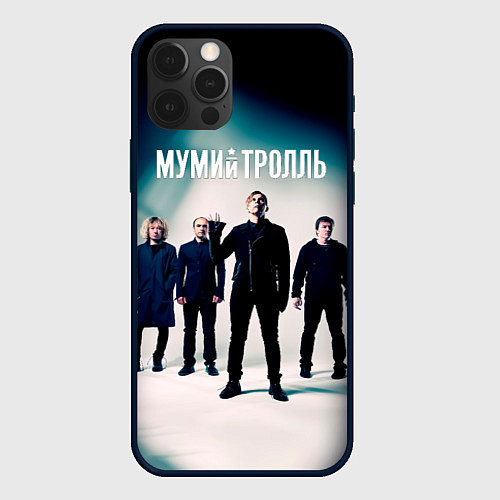 Чехол iPhone 12 Pro Состав группы Мумий Тролль / 3D-Черный – фото 1