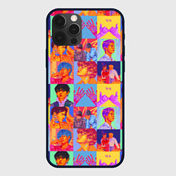 Чехол для iPhone 12 Pro BTS БТС БИТИЭС АРТ ВСЕ УЧАСТНИКИ, цвет: 3D-черный