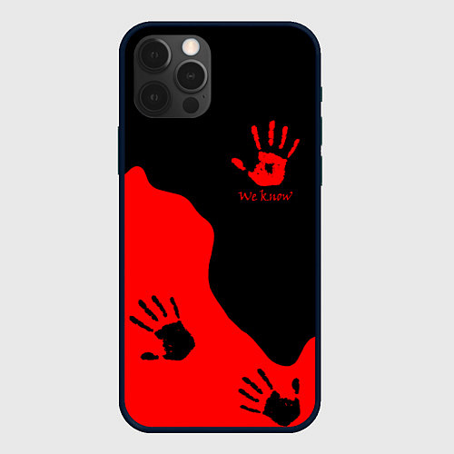 Чехол iPhone 12 Pro WE KNOW RED LOGO / 3D-Черный – фото 1