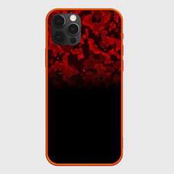 Чехол iPhone 12 Pro BLACK RED CAMO RED MILLITARY