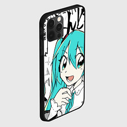 Чехол для iPhone 12 Pro Hatsune Miku Vocaloid, цвет: 3D-черный — фото 2