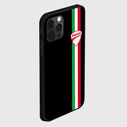 Чехол для iPhone 12 Pro DUCATI MOTOCYCLE ITALY LINE, цвет: 3D-черный — фото 2