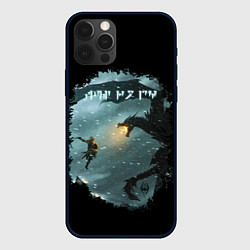 Чехол iPhone 12 Pro TES SKYRIM FIGHT DRAGON