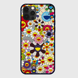 Чехол для iPhone 12 Pro Flower Superflat, Такаши Мураками, цвет: 3D-черный