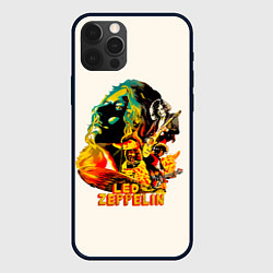 Чехол для iPhone 12 Pro Группа Led Zeppelin арт, цвет: 3D-черный