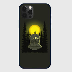 Чехол iPhone 12 Pro Шокированный пришелец в лесу