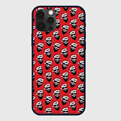 Чехол для iPhone 12 Pro Hipster Santa, цвет: 3D-черный