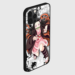 Чехол для iPhone 12 Pro Незуко Камадо на манге, цвет: 3D-черный — фото 2