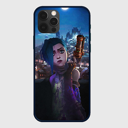 Чехол iPhone 12 Pro Jinx LoL Arcane / 3D-Черный – фото 1