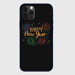 Чехол iPhone 12 Pro Fireworks Explosinons Happy New Year