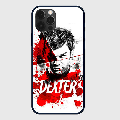 Чехол iPhone 12 Pro Декстер Морган портрет / 3D-Черный – фото 1