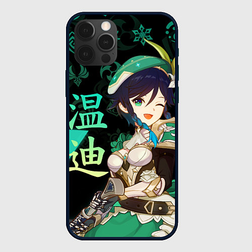 Чехол iPhone 12 Pro Genshin Impact: Venti / 3D-Черный – фото 1