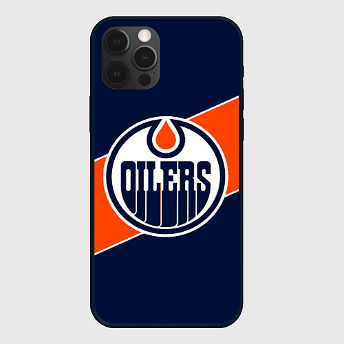 Чехол iPhone 12 Pro Эдмонтон Ойлерз Edmonton Oilers NHL / 3D-Черный – фото 1