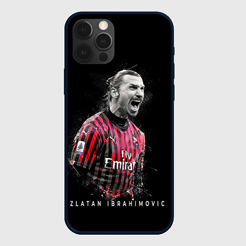 Чехол iPhone 12 Pro Златан Ибрагимович Милан / 3D-Черный – фото 1