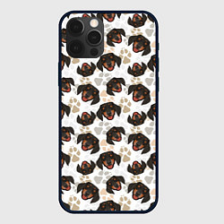 Чехол для iPhone 12 Pro Такса Dachshund Dog, цвет: 3D-черный