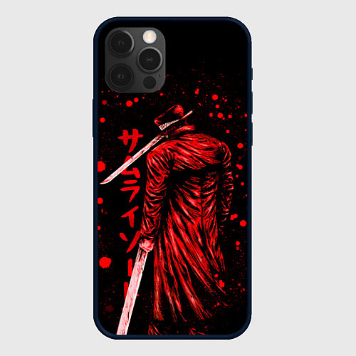 Чехол iPhone 12 Pro Katana Man Chainsaw Man / 3D-Черный – фото 1