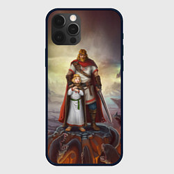 Чехол для iPhone 12 Pro Славянский Воин Защитник, цвет: 3D-черный