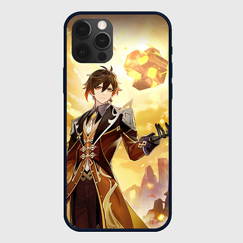 Чехол iPhone 12 Pro Zhongli Order / 3D-Черный – фото 1