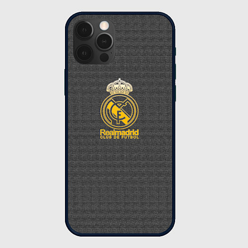 Чехол iPhone 12 Pro Real Madrid graphite theme / 3D-Черный – фото 1