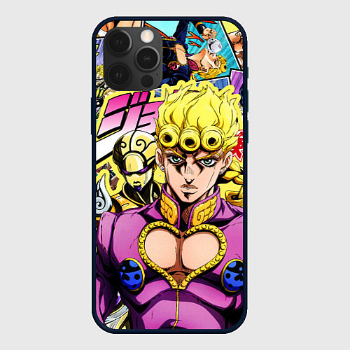 Чехол iPhone 12 Pro JoJos Bizarre Adventure - Джорно Джованна / 3D-Черный – фото 1