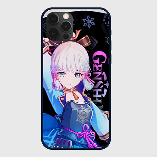 Чехол iPhone 12 Pro Genshin Impact - Kamisato Ayaka / 3D-Черный – фото 1