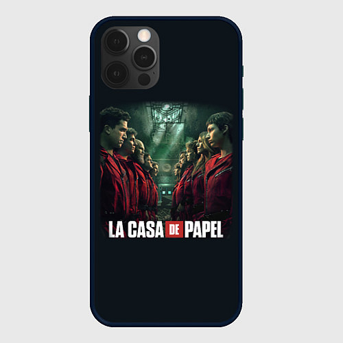 Чехол iPhone 12 Pro ПЕРСОНАЖИ БУМАЖНЫЙ ДОМ - LA CASA DE PAPEL / 3D-Черный – фото 1