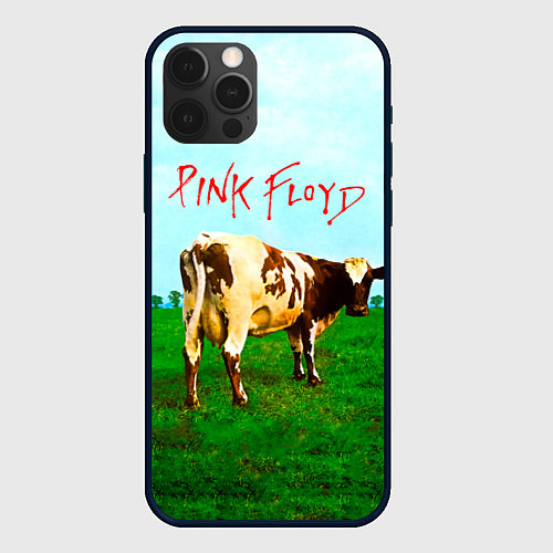 Чехол iPhone 12 Pro Atom Heart Mother - Pink Floyd / 3D-Черный – фото 1