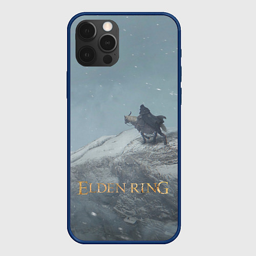 Чехол iPhone 12 Pro Elden Ring - потухший странник / 3D-Тёмно-синий – фото 1