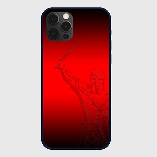 Чехол iPhone 12 Pro Спартак Гладиатор Red Theme / 3D-Черный – фото 1