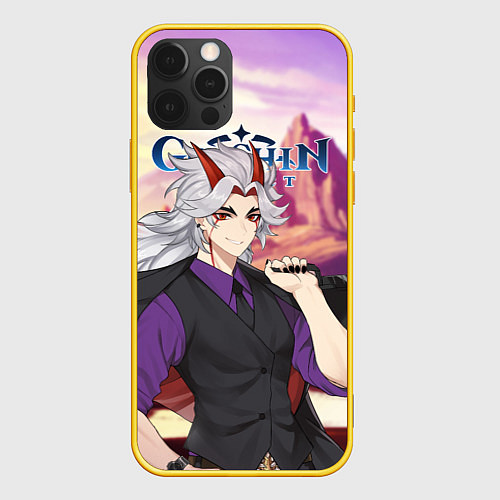Чехол iPhone 12 Pro Аратаки Итто Arataki Itto / 3D-Желтый – фото 1
