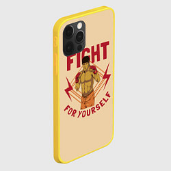 Чехол для iPhone 12 Pro FIGHT FOR YOURSELF, цвет: 3D-желтый — фото 2
