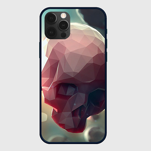 Чехол iPhone 12 Pro Геометрические Черепа / 3D-Черный – фото 1