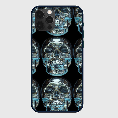 Чехол iPhone 12 Pro Skulls pattern 2028 / 3D-Черный – фото 1