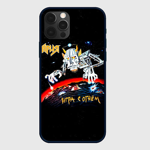 Чехол iPhone 12 Pro Игра с огнём - Ария / 3D-Черный – фото 1