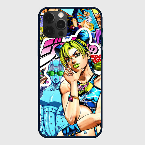 Чехол iPhone 12 Pro JoJos Bizarre Adventure - Джолин Кудзё / 3D-Черный – фото 1