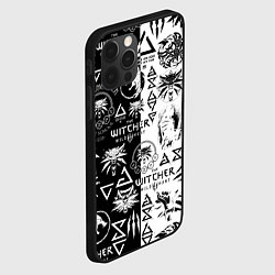Чехол для iPhone 12 Pro THE WITCHER LOGOOMBING ВЕДЬМАК ПАТТЕРН, цвет: 3D-черный — фото 2