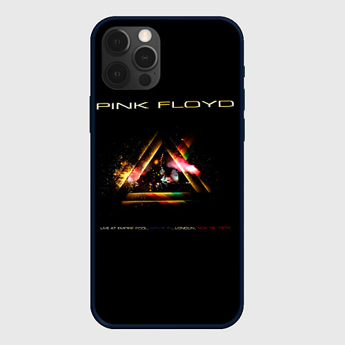 Чехол iPhone 12 Pro Live at the Empire Pool - Pink Floyd / 3D-Черный – фото 1